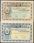 GRAMANET DEL BESOS (BARCELONA). 25 Céntimos y 50 Céntimos. 30 de Julio de 1937. (González: 8076/77). Serie completa. EBC+.
