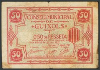 GUIXOLS (GERONA). 50 Céntimos. 23 de Julio de 1937. (González: 8183). MBC.