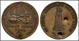 Medalla de la Virgen de Loreto de 1883 (lauretana). MBC.