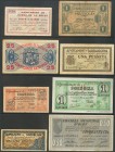 Conjunto de 15 billetes de la Guerra Civil, de diversas localidades. A EXAMINAR.
