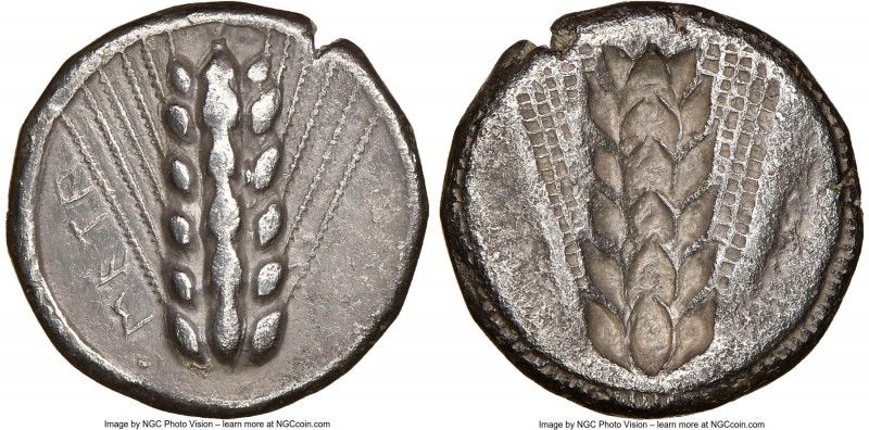 LUCANIA. Metapontum. Ca. 470-440 BC. AR stater (18mm, 12h). NGC Choice VF, brush...