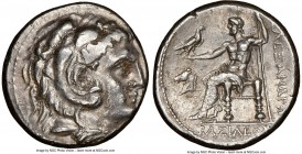 MACEDONIAN KINGDOM. Alexander III the Great (336-323 BC). AR tetradrachm (26mm, 17.14 gm, 3h). NGC Choice XF 4/5 - 4/5. Posthumous issue in the name a...