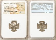 MACEDONIAN KINGDOM. Alexander III the Great (336-323 BC). AR drachm (18mm, 11h). NGC VF. Posthumous issue of 'Colophon', ca. 310-301 BC. Head of Herac...