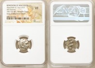 MACEDONIAN KINGDOM. Alexander III the Great (336-323 BC). AR drachm (16mm, 11h). NGC VF. Posthumous issue of Colophon, ca. 322-317 BC. Head of Heracle...