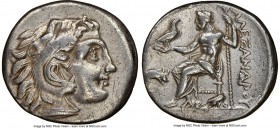 MACEDONIAN KINGDOM. Alexander III the Great (336-323 BC). AR drachm (17mm, 11h). NGC VF, brushed, marks. Early posthumous issue of Lampsacus, ca. 310-...