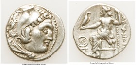MACEDONIAN KINGDOM. Alexander III the Great (336-323 BC). AR drachm (17mm, 4.23 gm, 2h). VF. Early posthumous issue of Teos, ca. 310-301 BC. Head of H...