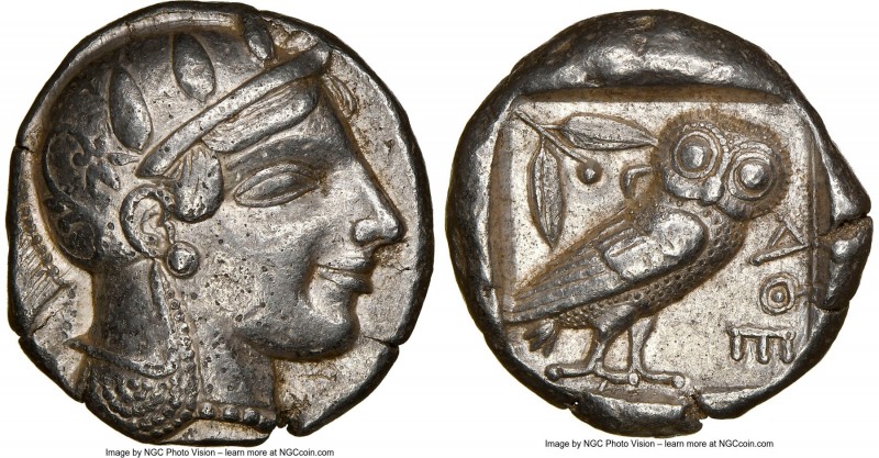 ATTICA. Athens. Ca. 465-455 BC. AR tetradrachm (23mm 17.14 gm, 1h). NGC XF 5/5 -...