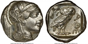 ATTICA. Athens. Ca. 440-404 BC. AR tetradrachm (24mm, 17.22 gm, 7h). NGC MS 4/5 - 4/5. Mid-mass coinage issue. Head of Athena right, wearing crested A...