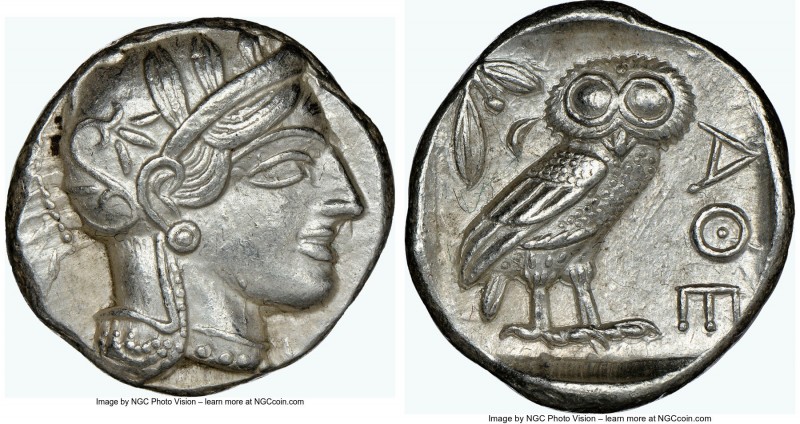 ATTICA. Athens. Ca. 440-404 BC. AR tetradrachm (24mm, 17.21 gm, 9 h). NGC Choice...