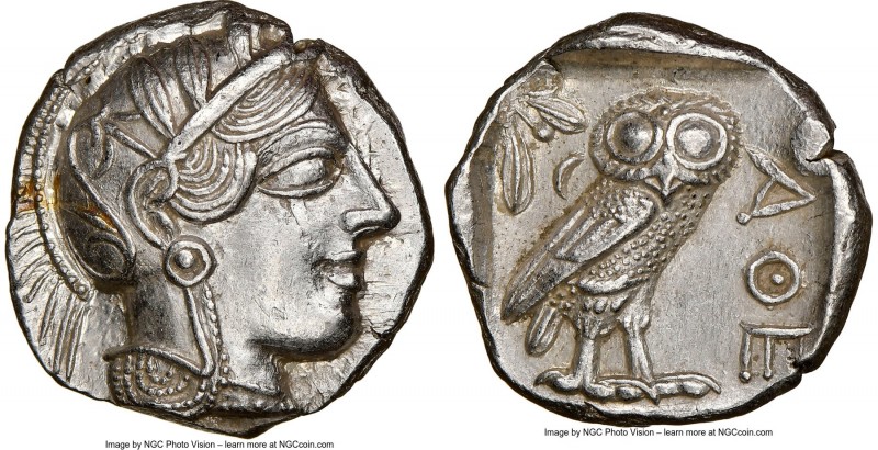 ATTICA. Athens. Ca. 440-404 BC. AR tetradrachm (25mm, 17.07 gm, 8h). NGC Choice ...