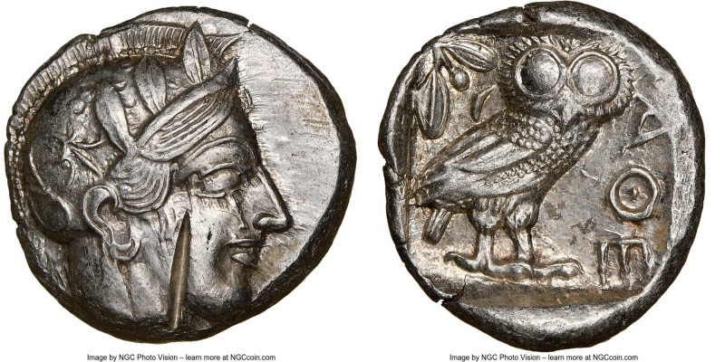 ATTICA. Athens. Ca. 440-404 BC. AR tetradrachm (24mm, 17.16 gm, 4h). NGC Choice ...