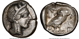 ATTICA. Athens. Ca. 440-404 BC. AR tetradrachm (25mm, 17.16 gm, 9h). NGC Choice VF 4/5 - 2/5, scratches. Mid-mass coinage issue. Head of Athena right,...