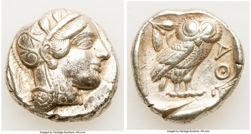 ATTICA. Athens. Ca. 440-404 BC. AR tetradrachm (24mm, 17.17 gm, 2h). About XF, t...