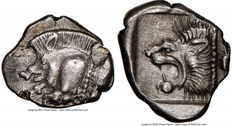 MYSIA. Cyzicus. Ca. 5th century BC. AR diobol(?) (11mm, 10h). NGC Choice XF, bru...