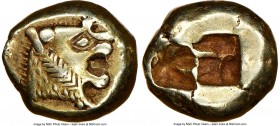 LYDIAN KINGDOM. Alyattes or Walwet (ca. 610-546 BC). EL third-stater or trite (12mm, 4.72 gm). NGC Choice VF 5/5 - 3/5, edge scuff. Uninscribed, Lydo-...