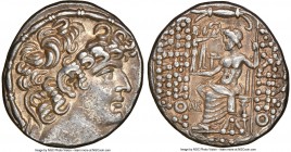 SELEUCID KINGDOM. Philip I Philadelphus (ca. 95/4-76/5 BC). Aulus Gabinius, as Proconsul (57-55 BC). AR tetradrachm (24mm, 1h). NGC Choice XF. Posthum...