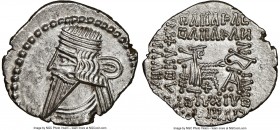 PARTHIAN KINGDOM. Pacorus I (ca. AD 78-120). AR drachm (21mm, 3.47 gm, 12h). NGC MS 5/5 - 3/5. Ecbatana. Bust of Pacorus left with long pointed beard,...