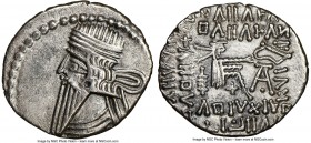 PARTHIAN KINGDOM. Pacorus I (ca. AD 78-120). AR drachm (20mm, 1h). NGC Choice XF. Ecbatana. Bust of Pacorus left with long pointed beard, wearing doub...
