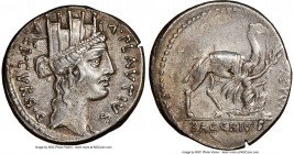 A. Plautius Hypsaeus, as Curule Aedile (ca. 55 BC). AR denarius (18mm, 3.78 gm, 5h). NGC AU 4/5 - 3/5, edge cut, flan flaw. Rome. A•PLAVTIVS-AED•CVR•S...