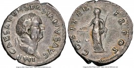 Vespasian (AD 69-79). AR denarius (18mm, 3.51 gm, 5h). NGC Choice XF 5/5 - 3/5, brushed. Rome, AD 69-71. IMP CAESAR VESPASIANVS AVG, laureate head of ...