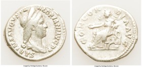 Sabina (AD 128-136/7). AR denarius (19mm, 3.39 gm, 6h). Choice Fine. Rome, ca. AD 130-133. SABINA AVGVSTA-HADRIANI AVG P P, diademed, draped bust of S...