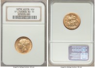 Victoria gold Sovereign 1873-M AU55 NGC, Melbourne mint, KM7, S-3857. AGW 0.2355 oz. 

HID09801242017

© 2020 Heritage Auctions | All Rights Reser...