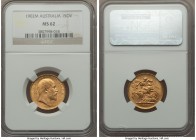 Edward VII gold Sovereign 1902-M MS62 NGC, Melbourne mint, KM15, S-3971. AGW 0.2354 oz.

HID09801242017

© 2020 Heritage Auctions | All Rights Res...