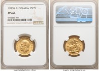 George V gold Sovereign 1925-S MS64 NGC, Sydney mint, KM29. AGW 0.2355 oz. 

HID09801242017

© 2020 Heritage Auctions | All Rights Reserved