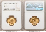 George V gold Sovereign 1925-M MS64 NGC, Melbourne mint, KM29. AGW 0.2355 oz. 

HID09801242017

© 2020 Heritage Auctions | All Rights Reserved
