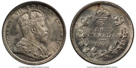 Edward VII 5 Cents 1908 MS64 PCGS, Ottawa mint, KM13. Small 8 variety. A frosty, blast white offering.

HID09801242017

© 2020 Heritage Auctions |...
