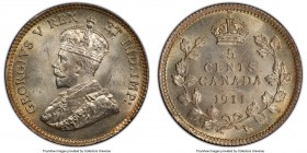 George V 5 Cents 1911 MS65 PCGS, Ottawa mint, KM16. A satiny specimen with hints of peach toning to the peripheries.

HID09801242017

© 2020 Herit...