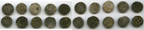 10-Piece Lot of Uncertified Assorted Deniers ND (12th-13th Century) VF, Includes (4) Besançon, (3) Philip IV, (1) Louis IX, (1) Abbey of St. Martin, a...