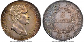 Napoleon 5 Franc L'An 12 (1803/1804)-A AU58 NGC, Paris mint, KM659.1. Napoleon as Premier Consul. Multi-colored toning. 

HID09801242017

© 2020 H...