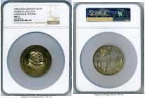 Hamburg. Free City silver "Versmann & Petersen" Medal 1888-Dated MS61 NGC, Gaed-2326. 55mm. By E(mil) Weigand. On the connection of the city to the cu...