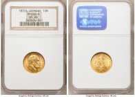Prussia. Wilhelm I gold 10 Mark 1872-A MS66 NGC, Berlin mint, KM502. Apricot patination permeates this offering. AGW 0.1152 oz.

HID09801242017

©...