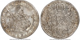 Saxony. August I Taler 1571-HB AU55 NGC, Dresden mint, Dav-9798. Reflective bisque tinted argent surfaces. 

HID09801242017

© 2020 Heritage Aucti...