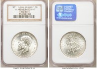 Schaumburg-Lippe. Albrecht Georg 3 Mark 1911-A MS65 NGC, Berlin mint, KM55. A scintillating example with full luster struck to commemorate the death o...