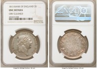 George III Bank Token of 3 Shilling 1813 UNC Details (Obverse Cleaned) NGC, KM-Tn5, S-3770. Dove-gray toning with golden highlights. 

HID0980124201...
