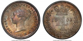 Victoria Prooflike 4 Pence 1863 PL65 PCGS, KM732. Stormy shades of gray-gold and teal toning. 

HID09801242017

© 2020 Heritage Auctions | All Rig...