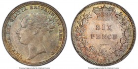 Victoria 6 Pence 1881 MS65 PCGS, KM757, S-3912. Turquoise and rose tinted gray toning. 

HID09801242017

© 2020 Heritage Auctions | All Rights Res...