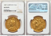 Victoria gold 5 Pounds 1887 AU58 Prooflike NGC, KM769, S-3864. AGW 1.1775 oz.

HID09801242017

© 2020 Heritage Auctions | All Rights Reserved