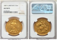 Victoria gold 5 Pounds 1887 AU58 Prooflike NGC, KM769, S-3864. AGW 1.1775 oz.

HID09801242017

© 2020 Heritage Auctions | All Rights Reserved
