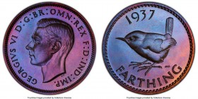George VI Proof Farthing 1937 PR65 Brown PCGS, KM843, S-4116. Florescent blue toned. 

HID09801242017

© 2020 Heritage Auctions | All Rights Reser...