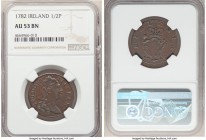 George III 1/2 Penny 1782 AU53 Brown NGC, KM140. A gently worn walnut-brown survivor.

HID09801242017

© 2020 Heritage Auctions | All Rights Reser...