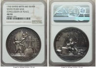 "Seven Years War Conclusion of Peace" silver Medal 1762-Dated AU55 NGC, Betts-442. 44mm. By Holtzhey. 

HID09801242017

© 2020 Heritage Auctions |...