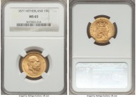 Willem III gold 10 Gulden 1877 MS65 PCGS, KM106. AGW 0.1947 oz. 

HID09801242017

© 2020 Heritage Auctions | All Rights Reserved