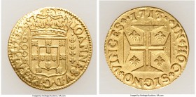 João V gold 1000 Reis 1713 XF, Lisbon mint, KM182. 18mm. 2.4gm. Sold with a Numisma Leiloes dealer tag.

HID09801242017

© 2020 Heritage Auctions ...