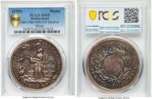 Geneva. City silver Specimen "Unissued School Prize" Medal ND (1799) MS65 PCGS, SM-1588, MH-233. 43mm. By J. C. Mörikofer LEX DEI SAPIENTIAM TRAESTAT ...