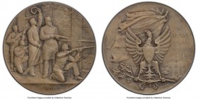 Confederation silver Matte Specimen "Neuchatel Shooting Festival" Medal 1898 SP65 PCGS, Richter-970c, Martin-526. 45mm. By F. Landry. Five men right, ...