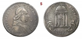 BOLOGNA PIO VI (1775-1799) 100 Bolognini 1782 VIII Munt. 197 Ag g 26,19 MB/q.BB